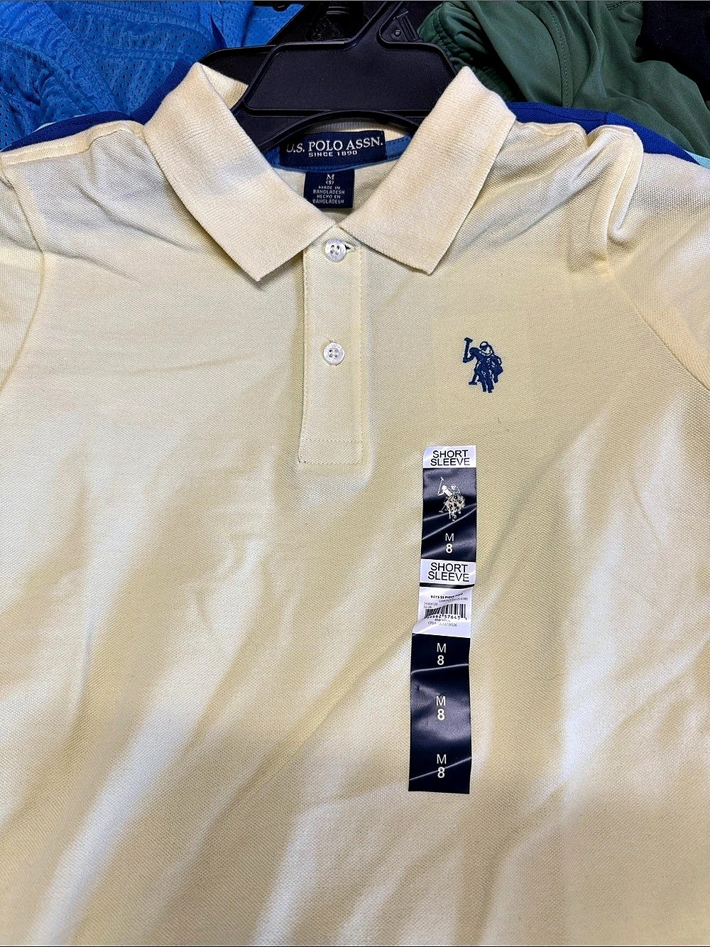 U.S. Polo Assn. Boys Polo Shirt in Yellow Size Medium NWT